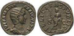 ROMAN COINS: ROMAN EMPIRE Roman Coins Sestercio. 235 d.C. JULIA MAMAEA. Anv.: IVLIA MAMAEA AVGVSTA. Busto diademado a derecha. Rev.: FELICITAS PVBLICA S. C. Felicidad en pie a izquierda con caduceo y 