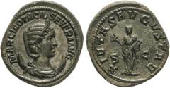 ROMAN COINS: ROMAN EMPIRE Roman Coins Dupondio. 244-249 d.C. OTACILIA SEVERA. Anv.: MARCIA OTACIL. SEVERA AVG. Busto diademado y revestido a la derecha. Rev.: PIETAS AVGVSTAE S.C. Piedad estante a la 