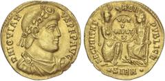 ROMAN COINS: ROMAN EMPIRE Roman Coins Sólido. 363-364 d.C. JOVIANO. SIRMIUM. Anv.: D.N. IOVIANVS P.F. P. AVG. Busto a derecha con coraza y diadema. Rev.: SECVRITAS REI PVBLICE. En exergo SIRM entre es