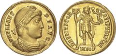 ROMAN COINS: ROMAN EMPIRE Roman Coins Sólido. 367 d.C. VALENS. NICOMEDIA. Anv.: D.N. VALENS. P.F. AVG. Busto a derecha con diadema. Rev.: RESTITVTOR REI PVBLICAE. En exergo: SMNS. Valente en pie, cabe