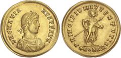ROMAN COINS: ROMAN EMPIRE Roman Coins Sólido. 367 d.C. GRACIANO. CONSTANTINOPLA. Anv.: D.N. GRATIANVS P.F. AVG, Busto con diadema. Rev.: PRINCIPIVM IVVENTVTIS. En exergo: CONS entre estrella y [[i3]].