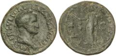 ROMAN COINS: ROMAN EMPIRE Peseta Period Dupondio. 68 d.C. GALBA. Anv.: GALBA IMP CAESAR AVG TR P. Busto laureado a derecha. Rev.: PAX AVGVSTA S -C. Paz en pie a izquierda con rama de olivo y caduceo. 