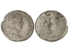 Tetradracma. 98-117 d.C. TRAJANO. ALEJANDRÍA. Anv.: Cabeza laureada a derecha, alrededor leyenda. Rev.: Vaso canope. 11,20 grs. Ve. MBC-.