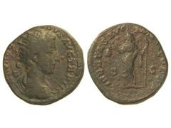 Dupondio. Acuñada el 178 d.C. CÓMODO. Anv.: L. AVREL. (COMMOD)VS AVG. TR. P. III. Busto radiado a derecha. Rev.: LIBERTAS AVG. (IMP. II) COS. P. P. S. C. Libertad en pie a izquierda con cetro. 12,30 g