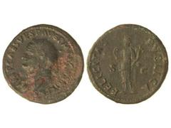 Dupondio. Acuñada el 73 d.C. VESPASIANO. Anv.: IMP. CAES. VESP. AVG. P. M. (T. P. COS. IIII) CENS. Cabeza radiada a izquierda. Rev.: FELICITAS PVBLICA S. C. Felicidad en pie a izquierda. 12,60 grs. Pá