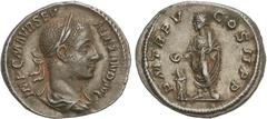 ROMAN COINS: ROMAN EMPIRE Roman Coins Denario. 222-228 d.C. ALEJANDRO SEVERO. Anv.: IMP. C. M. AVR. SEV. ALEXAND. AVG. Busto laureado a derecha. Rev.: P. M. TR. P. V. COS. II. P. P. Alejandro Severo s