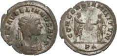 ROMAN COINS: ROMAN EMPIRE Roman Coins Antoniniano. 270-275 d.C. AURELIANO. Rev.: CONCORDIA MILITVM. Aureliano y concordia, estantes dandose la mano. 2,75 grs. AE. Restos de plateado. C-60; RIC-59. MBC
