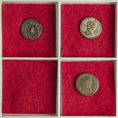 ROMAN COINS: ROMAN EMPIRE LOTS Roman Coins Lote 3 monedas Cuadrante, Follis, Denario de bronce. AURELIANO, CLAUDIO, LICINIO II. AE. CLAUDIO: Cuadrante C-70. LICIANO II: RIC-18. AURELIANO: Denario de b