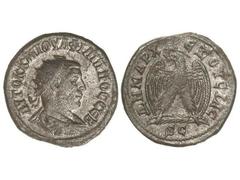 Tetradracma. Acuñada el 244-247 d.C. FILIPO I. SIRIA. Anv.: Busto radiado a derecha, alrededor leyenda. Rev.: Águila, rama en pico, alrededor leyenda. 12,34 grs. Ve. GIC-3956 var. EBC-.