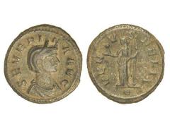 ROMAN COINS: ROMAN EMPIRE Denario de Cobre. Acuñada el 270-275 d.C. SEVERINA. Anv.: SEVERINA AVG. Busto diademado a derecha. Rev.: VENVS FELIX. Venus en pie a izquierda con cetro y Cupido. 2,62 grs. A