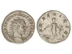ROMAN COINS: ROMAN EMPIRE Antoniniano. Acuñada el 253 d.C. EMILIANO. Anv.: IMP. AEMILIANVS PIVS FEL. AVG. Busto radiado a derecha. Rev.: DIANAE VICTRI. Diana en pie a izquierda con arco y flecha. 3,15