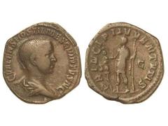 ROMAN COINS: ROMAN EMPIRE Sestercio. Acuñada el 251 d.C. HOSTILIANO. Anv.: C. VALENS. HOSTIL.MES. QVINTVS N. C. Busto descubierto a derecha. Rev.: PRINCIPI IVVENTVTIS S. C. Hostiliano en pie a izquier