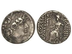 GREEK COINS Tetradracma. 57-55 a.C. GOBERNADORES ROMANOS DE SIRIA. AULUS GABINUS en nombre y tipo de FILIPO I FILADELFO. SIRIA. SELÉUCIDA PIERIA. ANTIOQUÍA. Anv.: Cabeza diademada a derecha. Rev.: BAS