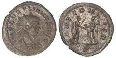 ROMAN COINS: ROMAN EMPIRE Antoniniano. Acuñada el 270-275 d.C. AURELIANO. CYZICUS. Rev.: IOVI CONSER. Aureliano en pie a derecha con cetro, recibiendo un globo de Júpiter. 4,12 grs. Ve. (Ligera grieta