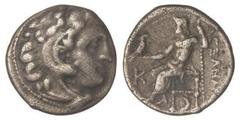 GREEK COINS Dracma. 336-323 a.C. ALEJANDRO MAGNO. INCIERTA DE MACEDONIA. Anv.: Cabeza de Hércules con piel de león a derecha. Rev.: Zeus entronizado a izquierda, detrás leyenda, debajo de la silla cre