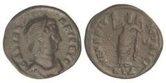 ROMAN COINS: ROMAN EMPIRE Follis. Acuñada el 308-310 d.C. GALERIA VALERIA. HERACLEA. Rev.: VENERI VICTRICI. En exergo: HTA. Venus en pie a izquierda. 6,64 grs. AE. Pátina oscura. RIC VI-56. MBC/MBC-.