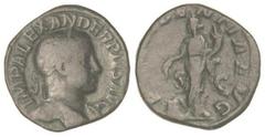 ROMAN COINS: ROMAN EMPIRE Sestercio. Acuñada el 231-235 d.C. ALEJANDRO SEVERO. Anv.: IMP. ALEXANDER PIVS AVG. Busto laureado a derecha. Rev.: P(ROVI)DENTIA AVG. S. C. Annona en pie a izquierda. 18,43 
