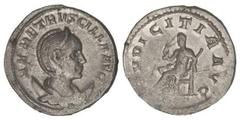 ROMAN COINS: ROMAN EMPIRE Antoniniano. Acuñada el 249-251 d.C. HERENNIA ETRUSCILLA. Rev.: PVDICITA AVG. Pudibundez sentada a izquierda. 3,96 grs. AR. Acuñación floja en pequeña parte. C-19. MBC+.