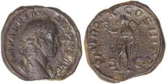 ROMAN COINS: ROMAN EMPIRE Sestercio. Acuñada el 231 d.C. ALEJANDRO SEVERO. Anv.: IMP. ALEXANDER PIVS AVG. Busto laureado a derecha. Rev.: P. M. TR. P. X COS. III P. P. S. C. Victoria en pie a izquierd