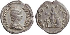 ROMAN COINS: ROMAN EMPIRE Denario. Acuñada el 202-212 d.C. PLAUTILLA. Anv.: PLAVTILLA AVGVSTA. Busto a derecha. Rev.: VENVS VICTRIX. Venus en pie a izquierda, con palma y manzana; a sus pies Cupido. 3