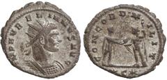 ROMAN COINS: ROMAN EMPIRE Antoniniano. Acuñada el 270-275 d.C. AURELIANO. CYZICO. Rev.: CONCORDIA MILITVM. Aureliano y Concordia en pie afrontados, con las manos enlazadas, debajo ¶C¶. 4,37 grs. Ve. C