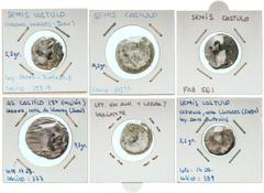 CELTIBERIAN COINS Celtiberian Coins Lote 12 monedas Sextante, Cuadrante, Semis (9) y As. CASTULO (CAZLONA, Jaén). AE. Destacan Cuadrante Jablí a derecha, encima estrella AB-735, ACIP-2108 y Semis Toro