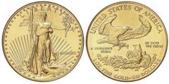 WORLD COINS: UNITED STATES World Coins 50 Dólares. 1990. 33,96 grs. AU. Fecha en números romanos. Saint-Gaudens. Fr-B1; KM-219. SC.