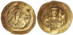 BYZANTINE COINS Byzantine Coins Histamenon Nomisma. MIGUEL VII (1071-1078 d.C.). CONSTANTINOPLA. Anv.: Busto de Cristo de frente, a los lados IC - XC. Rev.: ¶MIXACA RACIA (_). Busto barbado y coronado