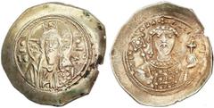 BYZANTINE COINS BYZANTINE COINS Byzantine Coins Histamenon Nomisma. (1071-1078 d.C.). MIGUEL VII. CONSTANTINOPLA. Anv.: Busto de Cristo de frente, a los lados IC - XC y dos glóbulos. Rev.: + MIXACA RA