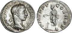 ROMAN COINS: ROMAN EMPIRE Roman Coins - Empire Denario. Acuñada el 222-228 d.C. ALEJANDRO SEVERO. Anv.: IMP. C. M. AVR. SEV. ALEXAND. AVG. Busto laureado a derecha. Rev.: P. M. TR. P. V. COS. II. P. P