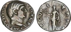 ROMAN COINS: ROMAN EMPIRE Roman Coins Denario. Acuñada el 69 d.C. OTÓN. Anv.: IMP. OTHO CA(ESAR A)VG. TR. P. Cabeza descubierta de Otón a derecha. Rev.: SECVRITAS P. R. Seguridad en pie a izquierda co