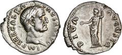 ROMAN COINS: ROMAN EMPIRE Roman Empire Denario. Acuñada el 68-69 d.C. GALBA. Anv.: IMP. SER. GALBA CAESAR AVG. Busto laureado de Galba a derecha. Rev.: DIVA AVGVSTA. Livia en pie a izquierda con páter