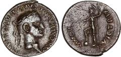 ROMAN COINS: ROMAN EMPIRE Roman Empire Denario. Acuñada el 68 d.C. GALBA. TARRACO. Anv.: SER. GALBA IMP. CAESAR AVG. P. M. TR. P. Cabeza laureada de Galba a derecha. Rev.: ROMA VICTRIX. Roma en pie a 