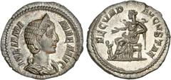 ROMAN COINS: ROMAN EMPIRE Roman Empire Denario. Acuñada el 235 d.C. JULIA MAMAEA. Anv.: IVLIA MAMAEA AVG. Busto diademado a derecha. Rev.: FECVND. AVGVSTAE. Fecundidad sentada a izquierda. 3,10 grs. B
