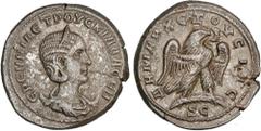 ROMAN COINS: ROMAN EMPIRE Roman Coins Tetradracma. Acuñada el 249-251 d.C. HERENNIA ETRUSCILLA. ANTIOQUÍA. Anv.: Busto diademado a derecha, alrededor leyenda. Rev.: Águila a derecha encima de una palm