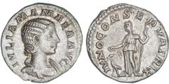ROMAN COINS: ROMAN EMPIRE Roman Empire Denario. Acuñada el 235 d.C. JULIA MAMAEA. Anv.: IVLIA MAMAEA AVG. Busto diademado a derecha. Rev.: IVNO CONSERVATRIX. Juno en pie a izquierda. 3,04 grs. AR. C-3