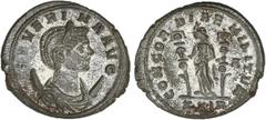 ROMAN COINS: ROMAN EMPIRE Roman Coins Antoniniano. Acuñada el 270-275 d.C. SEVERINA. ESCASA, BUEN EJEMPLAR. Anv.: SEVERINA AVG. Busto sobre creciente a derecha. Rev.: CONCORDIAE MILITVM. Concordia en 