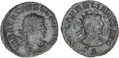 ROMAN COINS: ROMAN EMPIRE Roman Coins Antoniniano. Acuñada el 271-272 d.C. AURELIANO y VABALATO. Anv.: VABALATHVS V. C. R. IM. D. R. Busto de Vabalato laureado a derecha. Rev.: IMP. C. AVRELIANVS AVG.