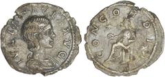 ROMAN COINS: ROMAN EMPIRE ROMAN COINS: ROMAN EMPIRE Roman Coins Denario. Acuñada el 219 d.C. JULIA PAULA. Anv.: IVLIA PAVLA AVG. Busto a derecha. Rev.: CONCORDIA. Concordia sentada a izquierda. 2,14 g