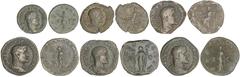 ROMAN COINS: ROMAN EMPIRE ROMAN COINS: ROMAN EMPIRE Roman Coins Lote 6 monedas As, Dupondio y Sestercio (4). Acuñadas el 236-238 d.C. MAXIMINO I. AE. Diferentes. A EXAMINAR. BC+ a MBC.