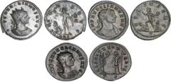 ROMAN COINS: ROMAN EMPIRE ROMAN COINS: ROMAN EMPIRE Roman Coins Lote 3 monedas Antoniniano. Acuñadas el 270-275 d.C. AURELIANO. Rev.: ORIENS AVG. En exergo XXXI. Sol en pie a izquierda con globo a sus