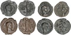 ROMAN COINS: ROMAN EMPIRE ROMAN COINS: ROMAN EMPIRE Roman Coins Lote 4 monedas Tetradracma. Acuñadas el 294-305 d.C. DIOCLECIANO. ALEJANDRÍA. Anv.: Busto laureado a derecha, alrededor leyenda. Rev.: E