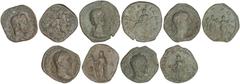 ROMAN COINS: ROMAN EMPIRE ROMAN COINS: ROMAN EMPIRE Roman Coins Lote 5 monedas Sestercio. Acuñada el 249-251 d.C. TRAJANO DECIO (4) y HERENNIA ETRUSCILLA. AE. Diferentes. A EXAMINAR. MBC- a MBC.