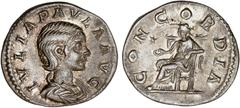 ROMAN COINS: ROMAN EMPIRE ROMAN COINS: ROMAN EMPIRE Roman Coins Denario. Acuñada el 219 d.C. JULIA PAULA. Anv.: IVLIA PAVLA AVG. Busto a derecha. Rev.: CONCORDIA. Concordia sentada a izquierda. 2,39 g
