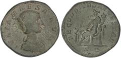 ROMAN COINS: ROMAN EMPIRE ROMAN COINS: ROMAN EMPIRE Roman Coins Sestercio. Acuñada el 218-224 d.C. JULIA MAESA. MUY ESCASA. Anv.: IVLIA MAESA. Busto a derecha. Rev.: FECUNDITAS AVGVSTAE. Fecundidad se