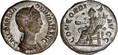 ROMAN COINS: ROMAN EMPIRE ROMAN COINS: ROMAN EMPIRE Roman Coins Denario. Acuñada el 222-235 d.C. ORBIANA. ESCASA. Anv.: SALL. BARBIA ORBIANA AVG. Busto diademado a derecha. Rev.: CONCORDIA AVGG. Conco