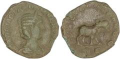 ROMAN COINS: ROMAN EMPIRE ROMAN COINS: ROMAN EMPIRE Roman Coins Sestercio. Acuñada el 248 d.C. OTACILIA SEVERA. Anv.: MARCIA OTACIL. SEVERA AVG. Busto a derecha. Rev.: SAECVLARES AVGG. S. C. Hipopótam