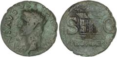 ROMAN COINS: ROMAN EMPIRE ROMAN COINS: ROMAN EMPIRE Roman Coins Dupondio. Acuñada el 22 d.C. AUGUSTO. Anv.: DIVVS AVGVSTVS PATER. Cabeza radiada a izquierda. Rev.: PROVIDENT S. C. Altar. 9,78 grs. AE.