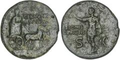 ROMAN COINS: ROMAN EMPIRE ROMAN COINS: ROMAN EMPIRE Roman Coins Dupondio. Acuñada el 37-41 d.C. GERMÁNICO. Anv.: GERMANICVS CAESAR. Germánico en cuadriga a derecha. Rev.: SIGNIS RECEPT. DEVICTIS GERM.