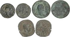 ROMAN COINS: ROMAN EMPIRE ROMAN COINS: ROMAN EMPIRE Roman Empire Lots Lote 3 monedas As y Sestercio (2). Acuñadas el 54-68, 85 y 241-243 d.C. NERÓN, DOMICIANO y GORDIANO III. 11,47, 26,76 y 17,19 grs.
